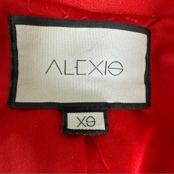 ALEXIS Nevra Satin Trim Blazer Jacket In Red Size XS - Picture 10 of 14